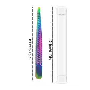 Pinzas para Cejas BAFA SURGICAL INSTRUMENTS Modernas de Punta Recta de Acero Inoxidable de 9.6cm, Antiestáticas, Duraderas y de Precisión - Product Image 1