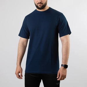 เสื้อยืดคอกลมแขนสั้นทรงปกติสำหรับผู้ชาย สีกรมท่า ผ้าฝ้ายถัก 100% ระบายอากาศได้ดี แห้งเร็ว สวมใส่สบาย - Product Image 3