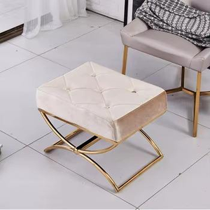 Taburete Otomano Moderno Multifuncional de Terciopelo y Metal, Calidad de Exportación, Gran Venta 2k25 - Product Image 3