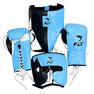 High Quality Customized Color Fly Boxing Set Made Of Genuine Leather With Logo Hook & Loop Lace-Up Non <b>Slip</b> For Muay Thai Set - Product Image 3