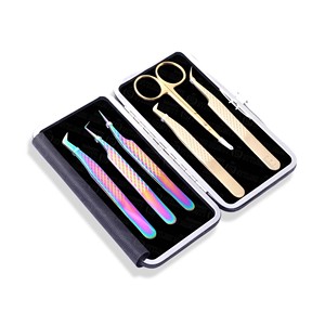 Pinzas para extensión de pestañas de acero inoxidable japonés, estuche magnético, antiestático, anticorrosivo, marca privada - Product Image 2