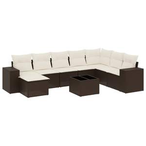 Conjunto de Sofás Modulares Grandes de Ratán PE Marrón para Jardín, Muebles de Patio con Diseño Elegante - Product Image 2