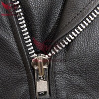 Veste en cuir véritable noir pour homme, style motard, avec clous et rivets, fermeture éclair croisée asymétrique, ceinturée, en cuir de vachette, style punk rock personnalisé