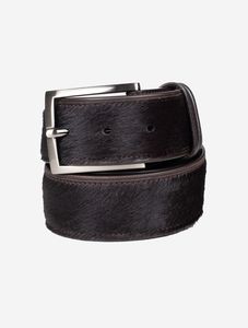 Cinturón de Cuero Vacuno Formal con Hebilla Rectangular Plateada, Color Sólido, Duradero, Personalizable, Estilo Vintage, 3.5cm X 125cm FAZMAX A202 - Product Image 4