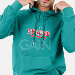 <b>Men</b> Winter DTF Printed Fleece Hoodies Custom Logo & Design Breathable Quick Dry Polyester/Cotton Blend Casual <b>Pullover</b> - Product Image 2
