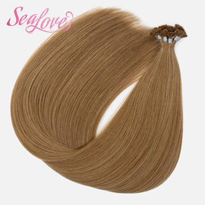Extensions de cheveux humains pré-collées à la kératine <span class=keywords><strong>Bronde</strong></span> 24 pouces, pointe en K, 100% cheveux russes bruns, pointes pleines, double épaisseur - Product Image 5