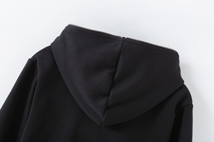 Sudadera con capucha unisex con parche bordado desgastado vintage pesado de 500GSM y logotipo personalizado de alta calidad - Product Image 6