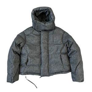 Chaqueta acolchada gruesa de plumón de ganso ligera con logotipo personalizado, abrigo de plumón con cuello levantado, chaqueta acolchada - Product Image 1