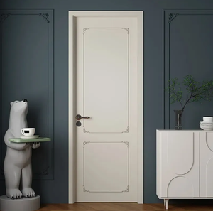 Modern Walnut Wooden Veneer Private Entry Room Door Moisture-resistance Fire-retardant Solid MDF Material Wood Door Interior - Product Image 5