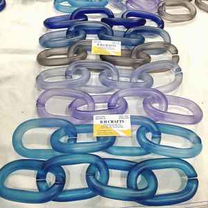 โซ่เรซิ่นหลากสีแบบด้าน  แบบหนา  อะคริลิค  แบบคิวบัน  สำหรับตกแต่งผนัง  มีทุกสี - Product Image 1