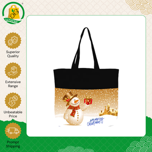Widely Used Good Quality Women New Fashion Customized Printed Biodegradable Cotton Canvas Shopping <b>Bags</b> for Christmas <b>Gift</b> - Product Image 2