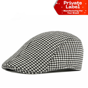 Wholesale Custom Printed Newsboy <b>Cap</b> Blank <b>Vintage</b> Baker Boy Hat Manufacturer OEM Custom High Quality Newsboy <b>Cap</b> Wool Blend - Product Image 1