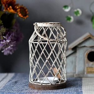 Decorative Candle <b>Lanterns</b> Indoor Rustic Hanging <b>Hurricane</b> Holders Pillar for outdoor indoor decoration - Product Image 3