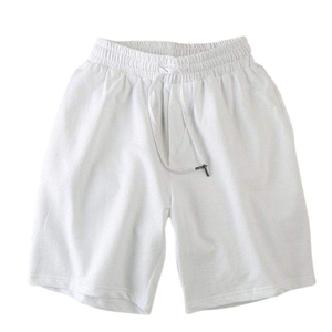 Shorts Bermuda en coton vert uni pour homme avec cordon de serrage à la taille et poches, coupe décontractée ample et respirante - Product Image 3