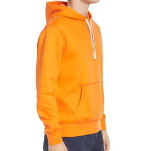 Sweat-shirt à capuche unisexe orange, coupe classique, en molleton, décontracté, avec poche avant, pour l'automne - Product Image 4