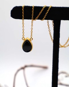 Natural Black <b>Obsidian</b> <b>Necklace</b> Crystal Gemstone Pendant Handmade Healing Jewelry Fashion Gift for Women Men - Product Image 1