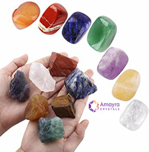 Piedra de Amatista Cruda, Ágata, Kits de Piedras Rodadas de los Siete Chakras, Caja de Personalización, Seis Conjuntos Diferentes, Venta al por Mayor, Cristales Amayra - Product Image 3