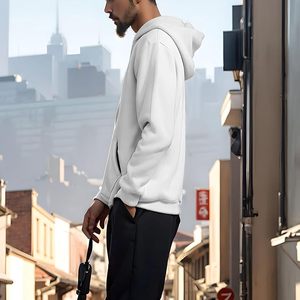 Sweat-shirt à capuche en polaire de performance premium pour homme, personnalisé, pour l'entraînement sportif, la salle de sport, la course à pied, les sports de plein air - Product Image 4