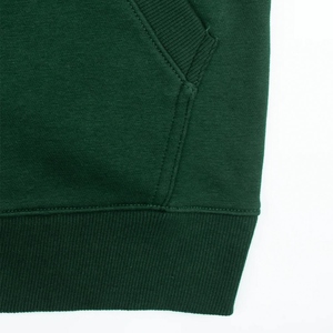 Sweat-shirt à capuche zippé vert foncé pour femme, manches longues, couleur unie, tricoté, décontracté, respirant, pour l'automne - Product Image 6