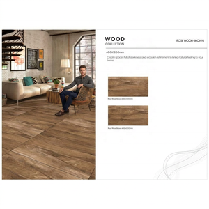 Carreaux de sol en porcelaine 60x60 Fabrication directe 600x1200mm Carreaux de sol et de mur en porcelaine brun bois antidérapants - Product Image 6