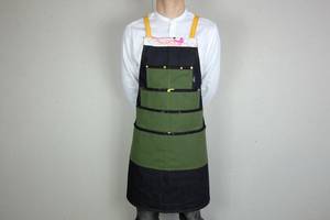 Chaleco de Trabajo de Lona de Alta Gama para Hostelería, con Logotipo Personalizado, Correas Ajustables de Cuero Genuino, para Bartenders, Barberos y Personal de Cafeterías - Product Image 1