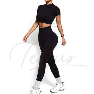 Nouveauté : Ensembles de yoga et fitness 2 pièces pour femmes, vente en gros, personnalisables avec logo, pour l'extérieur et la salle de sport - Product Image 4