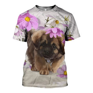 Camiseta de moda con estampado 3D de perro para hombre, informal, con cuello redondo, holgada, de manga corta, a la moda, de verano, extragrande, ropa para hombre - Product Image 2