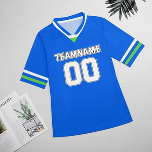 Vente en gros de maillots de football américain unisexes de haute qualité, motif sublimé personnalisé, vêtements de sport pour adultes et jeunes, uniforme - Product Image 2
