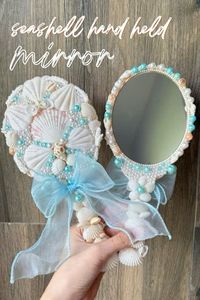 Handmade Seashell Oval Vanity <b>Mirror</b> with Plastic <b>Frame</b> Coastal Design Eco-Friendly & Durable Tabletop Home Decor - Product Image 2