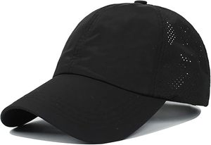 Gorra de Béisbol Negra de Malla, 6 Paneles, Ajustable, Unisex, Estilo Casual, Color Sólido, Transpirable, para Exteriores, Primavera/Verano, Estilo Adulto - Product Image 3