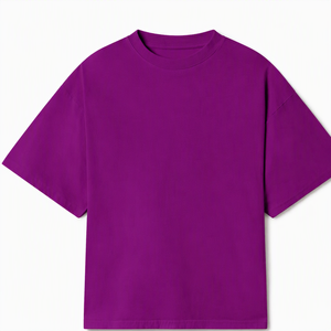 Camiseta de Manga Corta para Hombre, Corte Regular, Color Sólido, Cuello Redondo, Informal, Tejido de Punto, 100% Algodón - Product Image 4