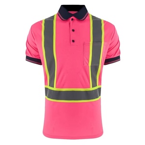 Chemises de travail personnalisées, classe 1 ANSI, vêtements de sécurité réfléchissants à séchage rapide, manches longues, polyester, avec logo personnalisé pour hommes - Product Image 1