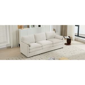 Divano Cloud a 3 Posti Imbottito da 89 Pollici, Oversize e Confortevole con Doppio Cuscino Morbido per Soggiorno - Product Image 4