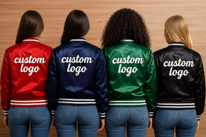 Chaqueta Universitaria de Satén Personalizada 2025 para Unisex – Logotipo, Nombre o Texto Personalizados – Estilo Letterman Ligero - Product Image 2