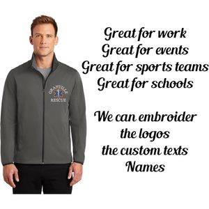 Chaquetas blandas activas personalizadas J717 para hombre, chaquetas 2025 para exteriores con costura de texto con su propio logotipo - Product Image 3