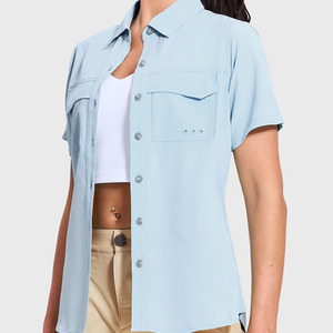 Camisa de pesca de tela única para mujer, estilo clásico, ropa deportiva, camisas de pesca de mejor rendimiento para mujer - Product Image 3