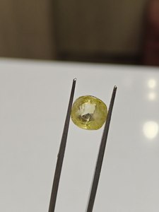 Zafiro amarillo de alta calidad de 8.50 ct, forma redonda, piedra suelta para fabricantes y diseñadores de joyas - Product Image 4