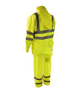Ensemble de vêtements de pluie universels pour adultes, haute visibilité, en polyester imperméable, vêtements de travail réfléchissants, vêtements de pluie industriels pour l'extérieur - Product Image 4