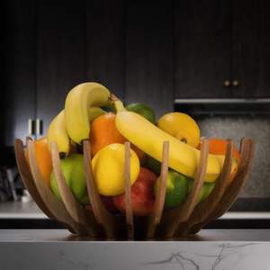 Cesta de Almacenamiento de Frutas y Verduras de Metal de 2 Niveles, Multiusos, de Gran Capacidad, para Encimera de Cocina - Product Image 3