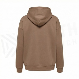 <b>Drop</b> Shoulder Custom Printed Women Winter Hoodies Casual Oversized Hooded Sweatshirt Front Logo Pocket Apparel Tops - Product Image 2