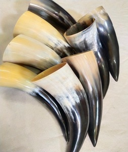 Corne à boire artisanale de buffle/vache de la meilleure qualité, écologique, avec bordure en laiton, forme personnalisée, décoration d'intérieur - Product Image 3
