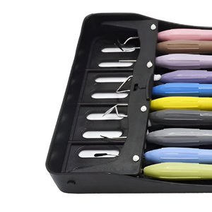 Kit de 10 instruments dentaires manuels pour composites, avec poignée ergonomique en silicone, double embout, pour restauration + stérilisation - Product Image 3