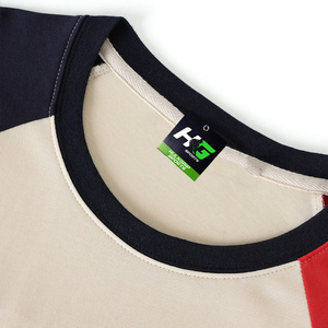 Unisex opposite Sleeve T Shirt Cotton Fashion Casual Streetwear Contrast Breathable Soft OEM Howard Premium <b>Neutral</b> T shirt - Product Image 3