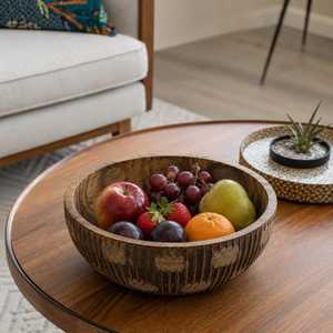 Tazón de Madera Ecológico Premium, Diseño de Lujo, Hecho a Mano, Resistente, Apto para Lavavajillas, Ligero, Vajilla para Restaurante, Decoración para el Hogar - Product Image 4