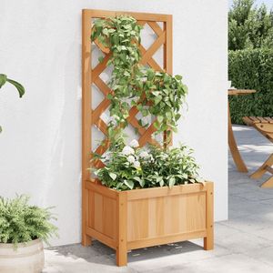 Jardinière en bois de sapin massif marron 15,7 x 11,8 x 35,4 po – Pots et jardinières - Product Image 1