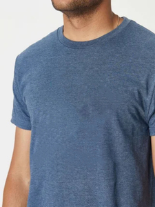 Camiseta Unisex Gris de Cuello Redondo y Manga Corta, Corte Regular, Color Sólido, Informal, Tejido Ecológico, Secado Rápido, para Todas las Temporadas, 100% Algodón - Product Image 2
