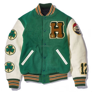 Chaqueta Para Hombre Old School Letterman Jacket Otoño Invierno Hombres Warm Patch Wool Varisty Jacket - Product Image 1