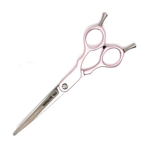 Ciseaux de toilettage pour animaux de compagnie avec poignée ergonomique, pointes de sécurité arrondies, 6 pouces, rose, courbes - Product Image 3
