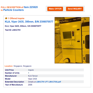 KLA Tencor Viper 2435 - อุปกรณ์และอะไหล่เซมิคอนดักเตอร์ระดับโลกที่เชื่อถือได้ - Product Image 6
