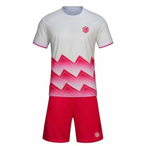 Ropa Deportiva de Entrenamiento, Cuello Redondo, Manga Corta, Conjunto de Camiseta y Pantalones Cortos de Fútbol, MOQ Bajo, Uniformes de Fútbol Hechos a Medida - Product Image 1